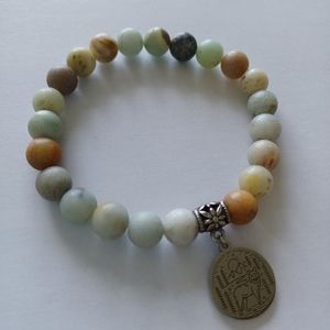 Stone Bracelet with Charm